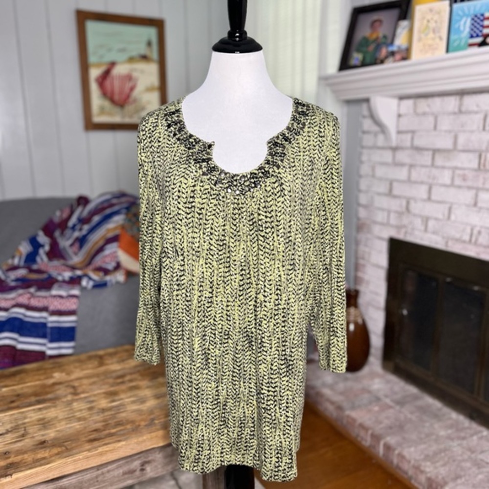 Ruby Rd green detail top